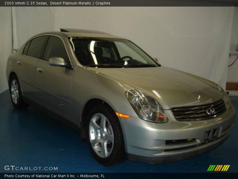 Desert Platinum Metallic / Graphite 2003 Infiniti G 35 Sedan