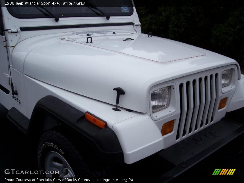 White / Gray 1988 Jeep Wrangler Sport 4x4