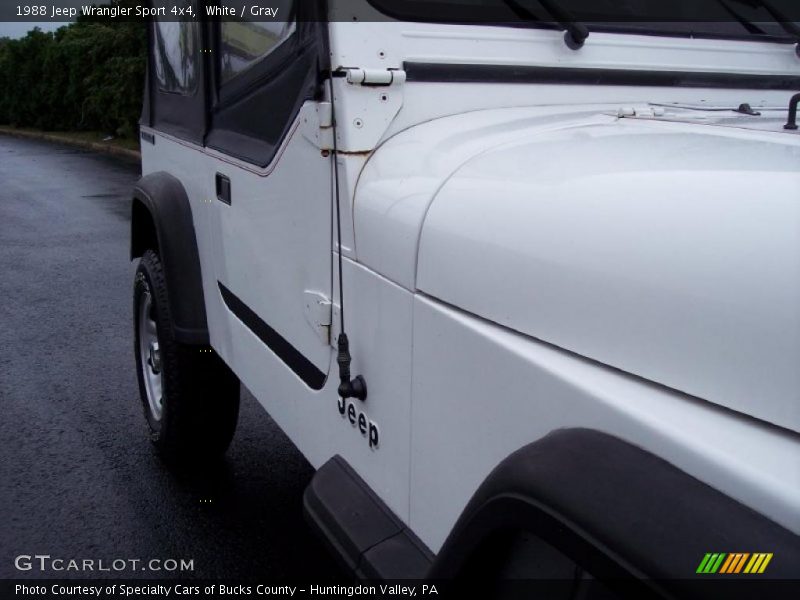 White / Gray 1988 Jeep Wrangler Sport 4x4