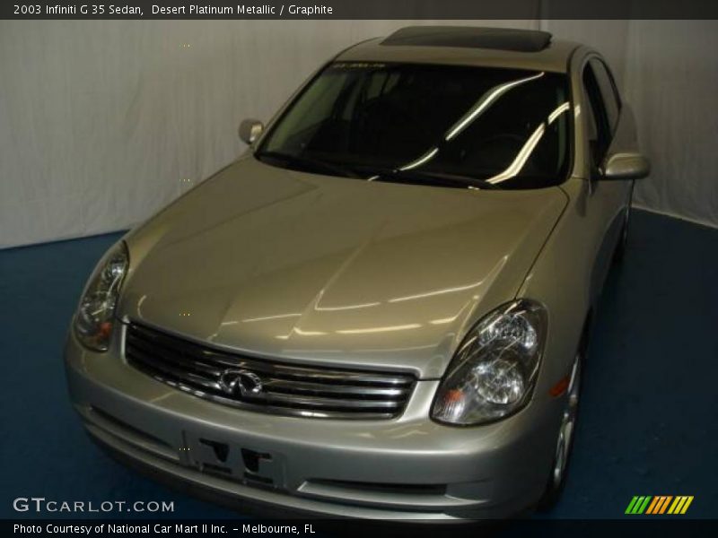 Desert Platinum Metallic / Graphite 2003 Infiniti G 35 Sedan