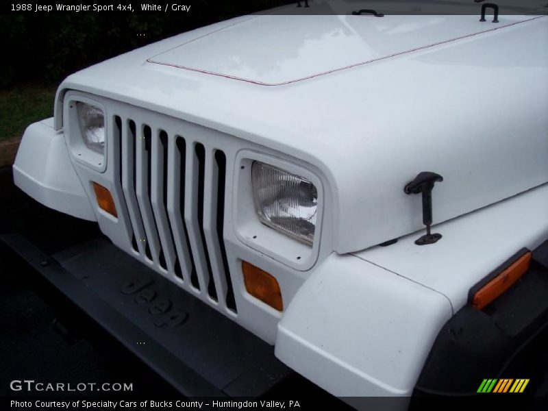 White / Gray 1988 Jeep Wrangler Sport 4x4