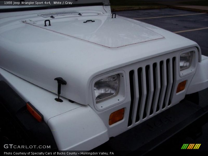 White / Gray 1988 Jeep Wrangler Sport 4x4