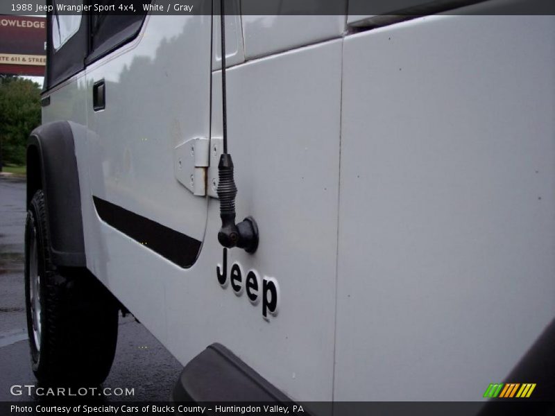 White / Gray 1988 Jeep Wrangler Sport 4x4