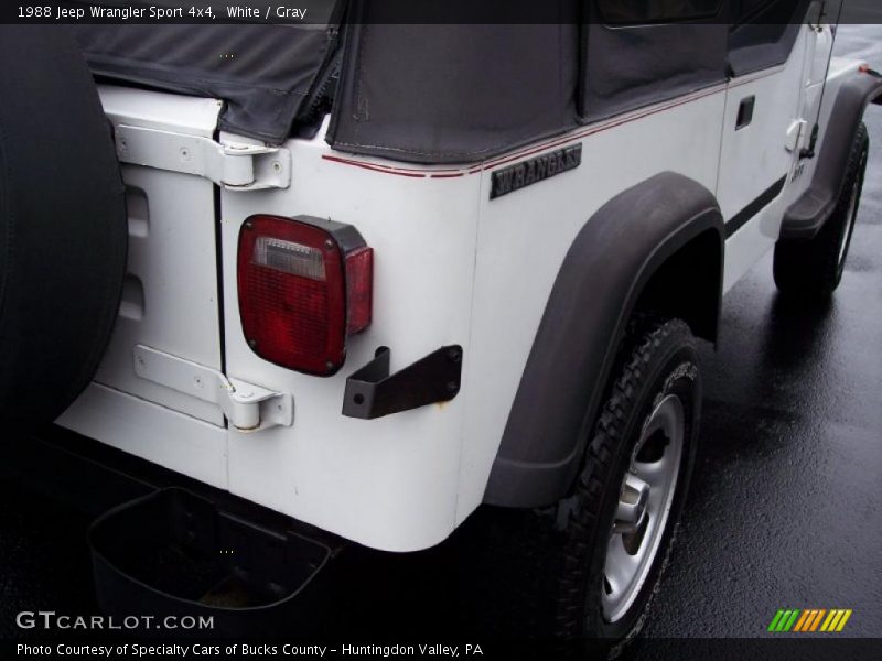 White / Gray 1988 Jeep Wrangler Sport 4x4