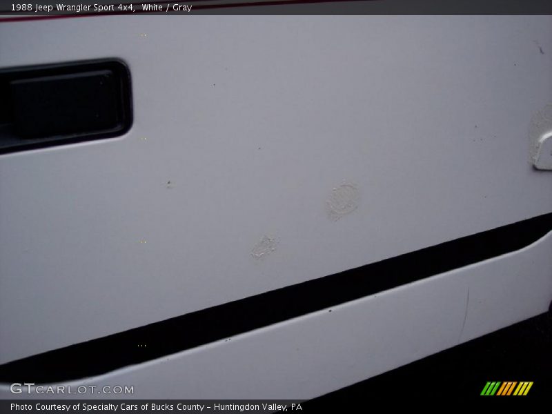 White / Gray 1988 Jeep Wrangler Sport 4x4