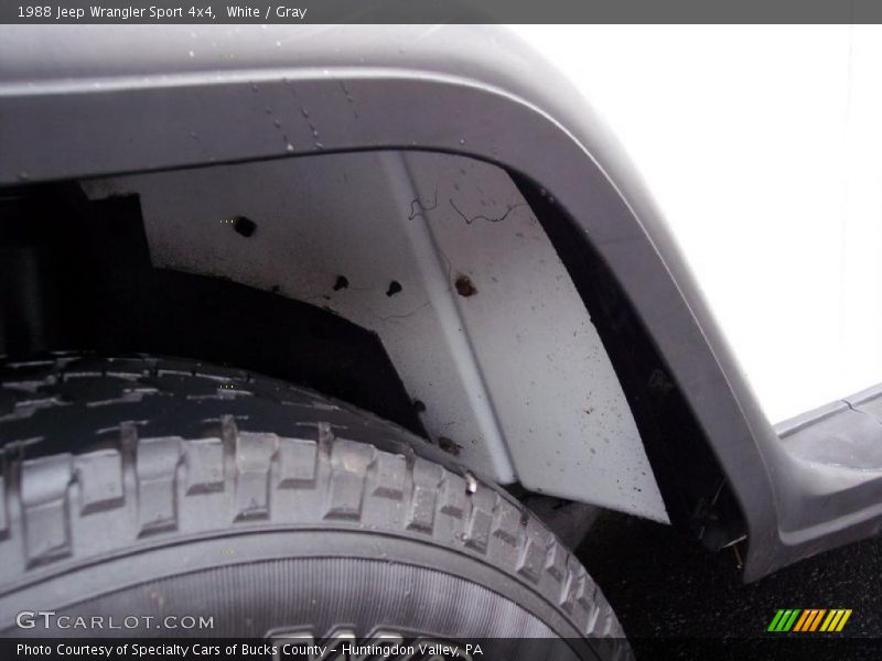 White / Gray 1988 Jeep Wrangler Sport 4x4