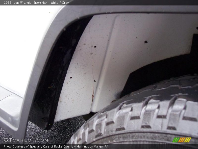 White / Gray 1988 Jeep Wrangler Sport 4x4