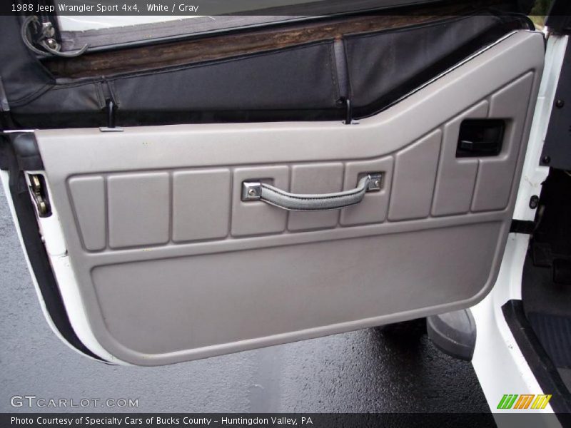White / Gray 1988 Jeep Wrangler Sport 4x4