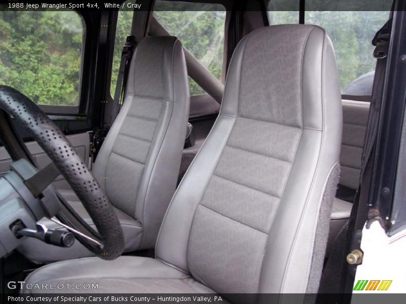 White / Gray 1988 Jeep Wrangler Sport 4x4