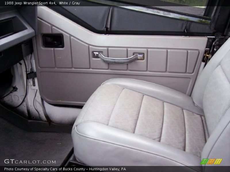 White / Gray 1988 Jeep Wrangler Sport 4x4