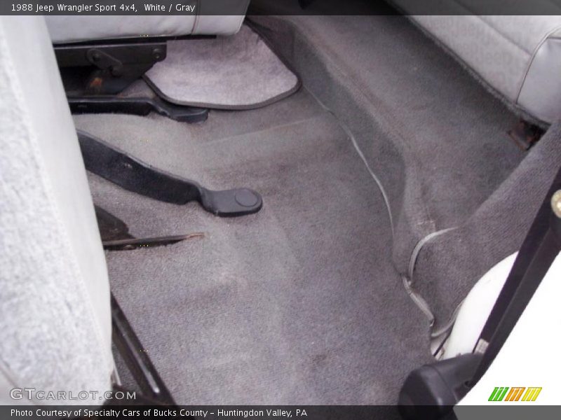 White / Gray 1988 Jeep Wrangler Sport 4x4