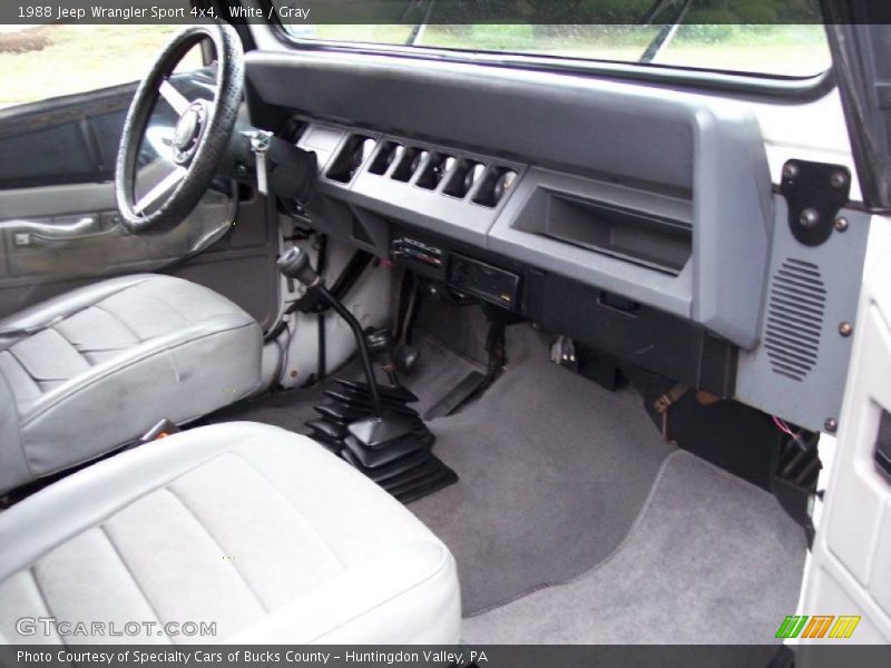 White / Gray 1988 Jeep Wrangler Sport 4x4