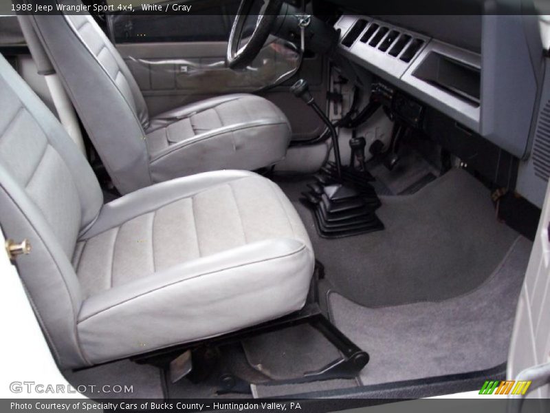 White / Gray 1988 Jeep Wrangler Sport 4x4