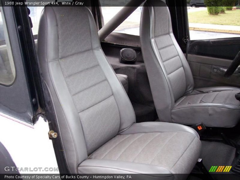White / Gray 1988 Jeep Wrangler Sport 4x4