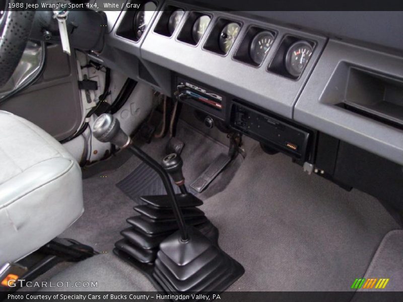 White / Gray 1988 Jeep Wrangler Sport 4x4