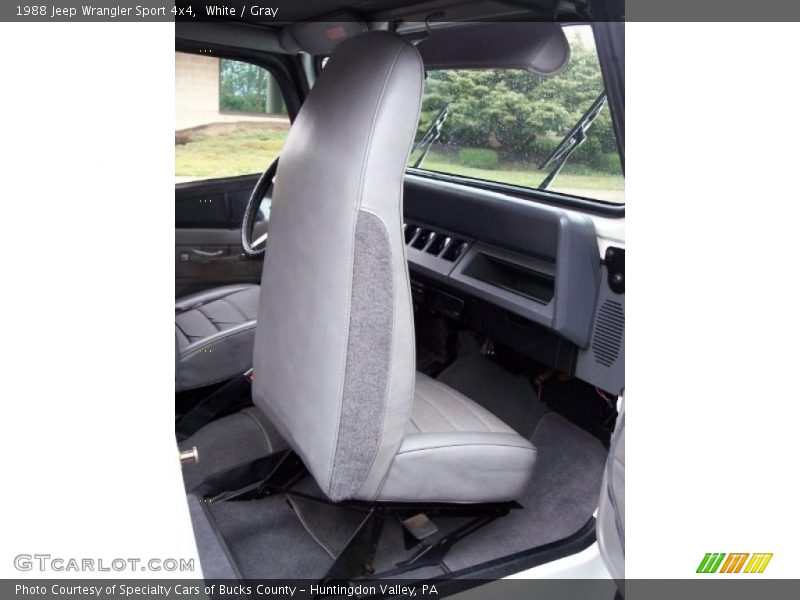 White / Gray 1988 Jeep Wrangler Sport 4x4