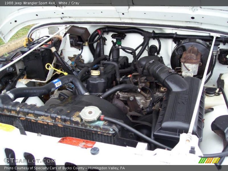 White / Gray 1988 Jeep Wrangler Sport 4x4