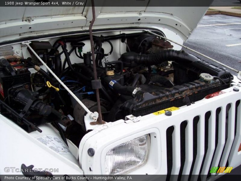 White / Gray 1988 Jeep Wrangler Sport 4x4