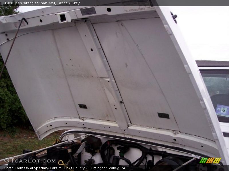 White / Gray 1988 Jeep Wrangler Sport 4x4