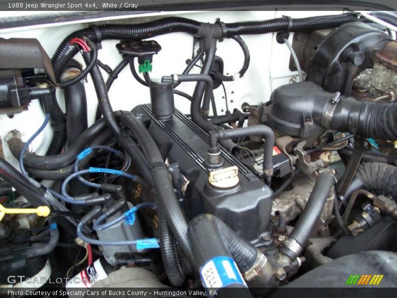 White / Gray 1988 Jeep Wrangler Sport 4x4