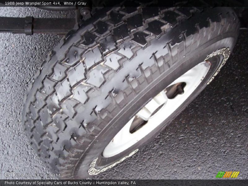 White / Gray 1988 Jeep Wrangler Sport 4x4