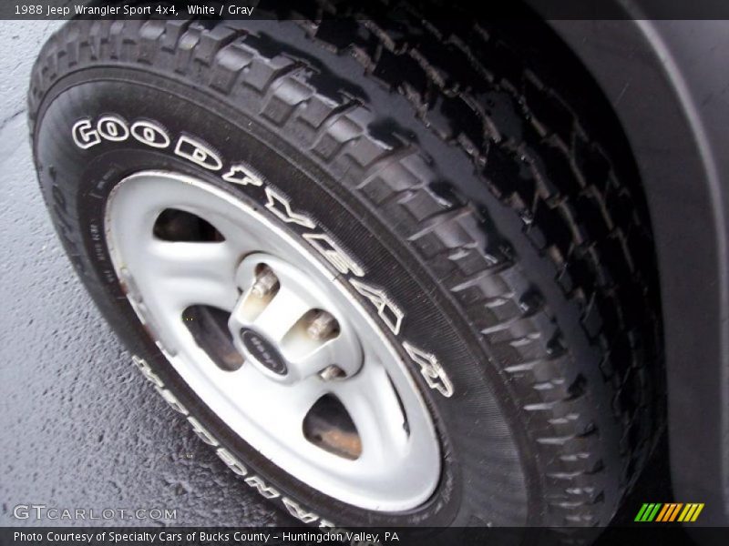 White / Gray 1988 Jeep Wrangler Sport 4x4