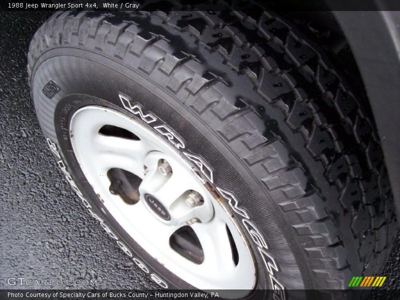 White / Gray 1988 Jeep Wrangler Sport 4x4
