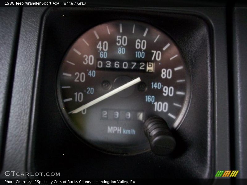 White / Gray 1988 Jeep Wrangler Sport 4x4