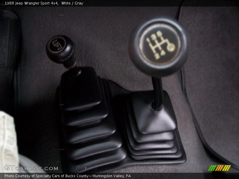 White / Gray 1988 Jeep Wrangler Sport 4x4