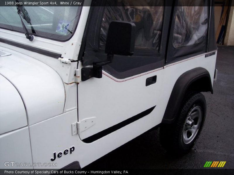 White / Gray 1988 Jeep Wrangler Sport 4x4