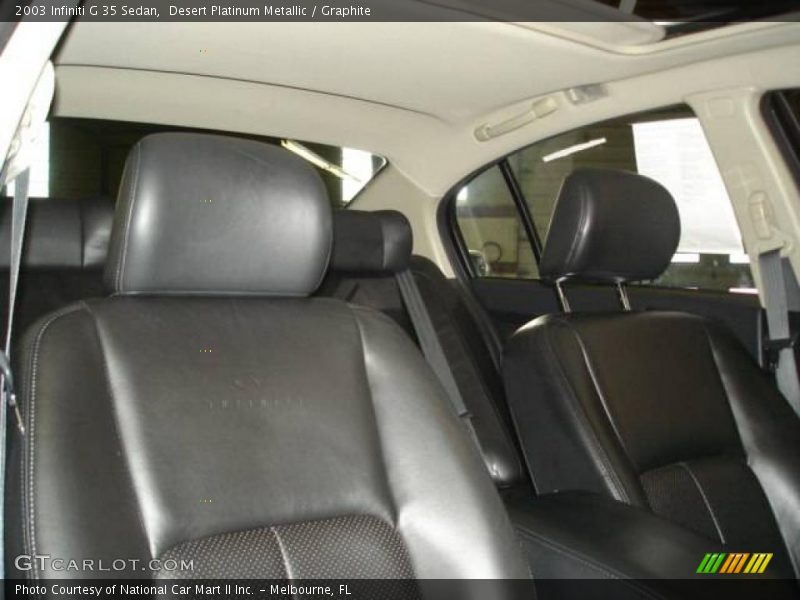 Desert Platinum Metallic / Graphite 2003 Infiniti G 35 Sedan