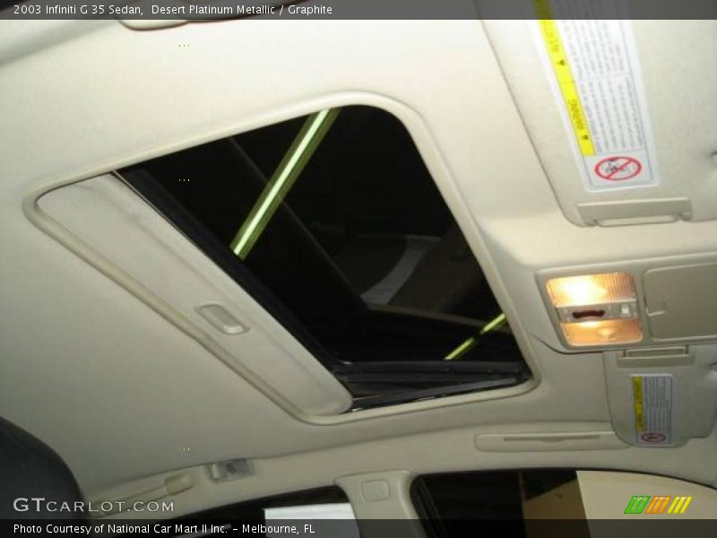 Desert Platinum Metallic / Graphite 2003 Infiniti G 35 Sedan
