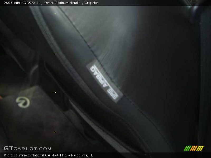 Desert Platinum Metallic / Graphite 2003 Infiniti G 35 Sedan