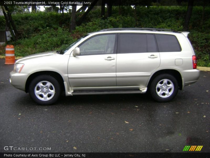 Vintage Gold Metallic / Ivory 2003 Toyota Highlander I4