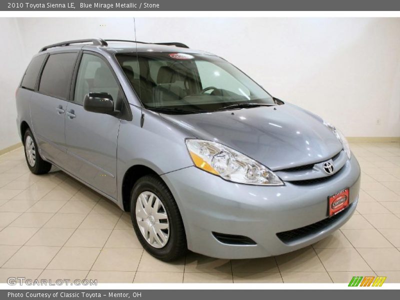 Blue Mirage Metallic / Stone 2010 Toyota Sienna LE