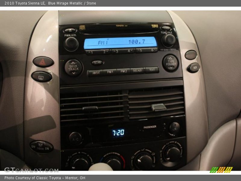 Blue Mirage Metallic / Stone 2010 Toyota Sienna LE