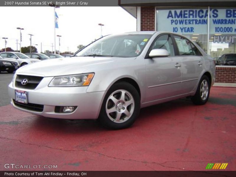 Bright Silver / Gray 2007 Hyundai Sonata SE V6