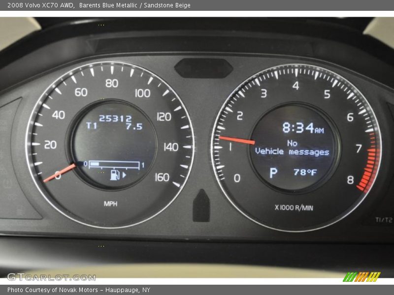 Barents Blue Metallic / Sandstone Beige 2008 Volvo XC70 AWD