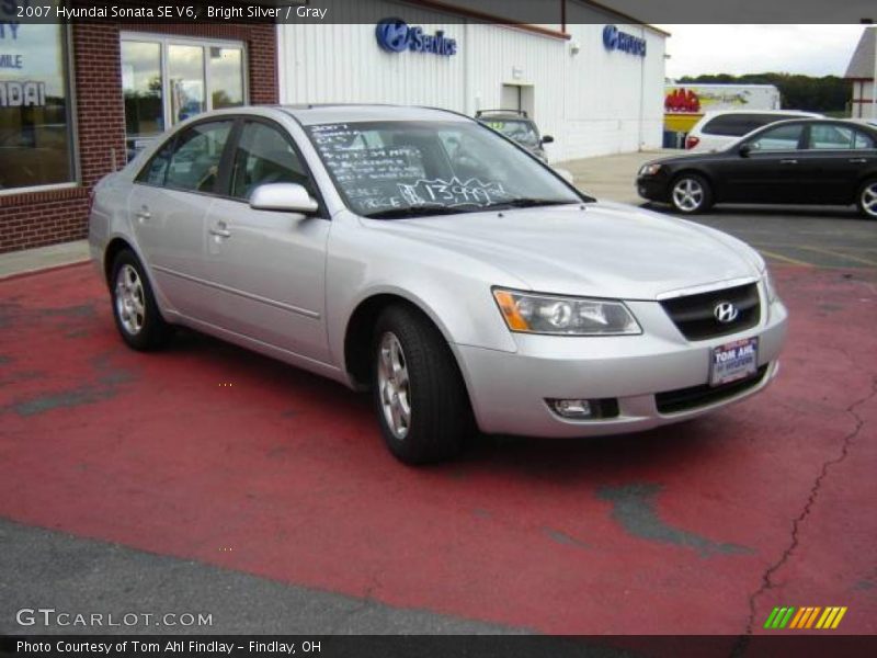 Bright Silver / Gray 2007 Hyundai Sonata SE V6
