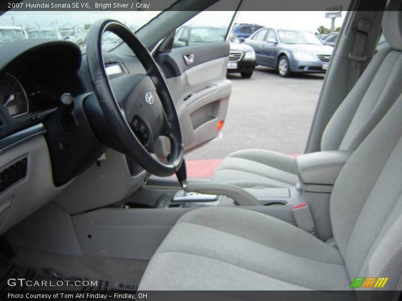 Bright Silver / Gray 2007 Hyundai Sonata SE V6