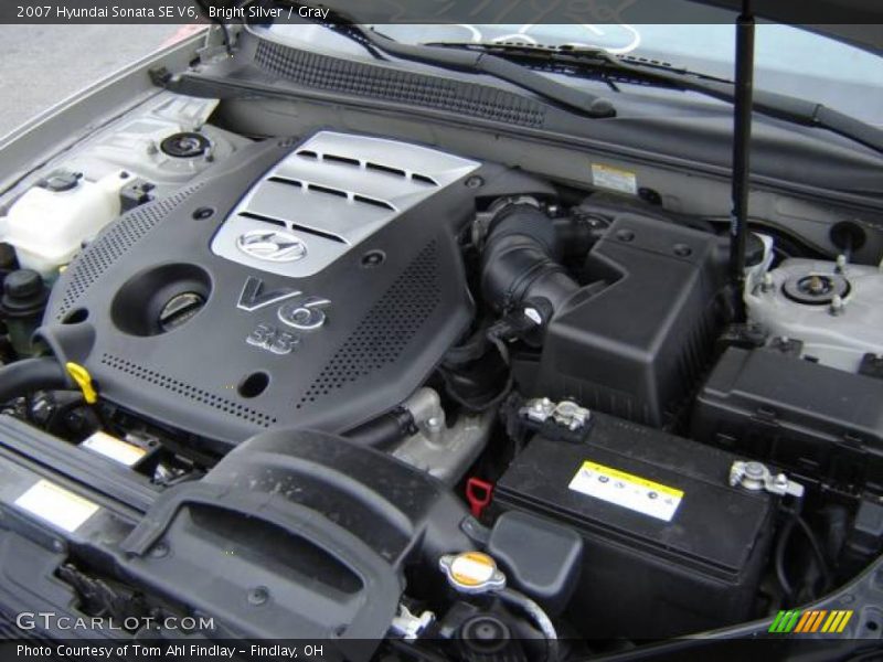 Bright Silver / Gray 2007 Hyundai Sonata SE V6
