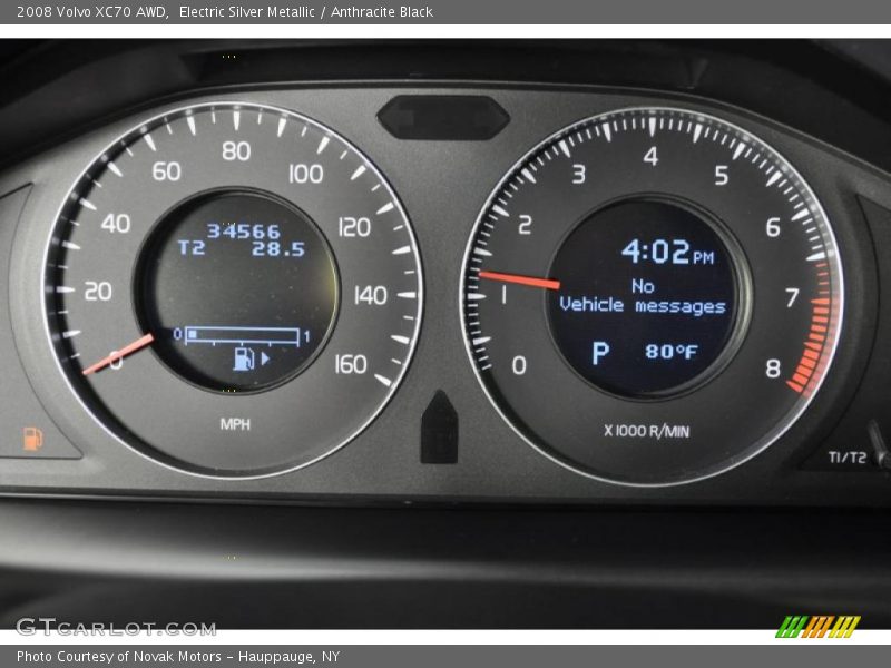 Electric Silver Metallic / Anthracite Black 2008 Volvo XC70 AWD