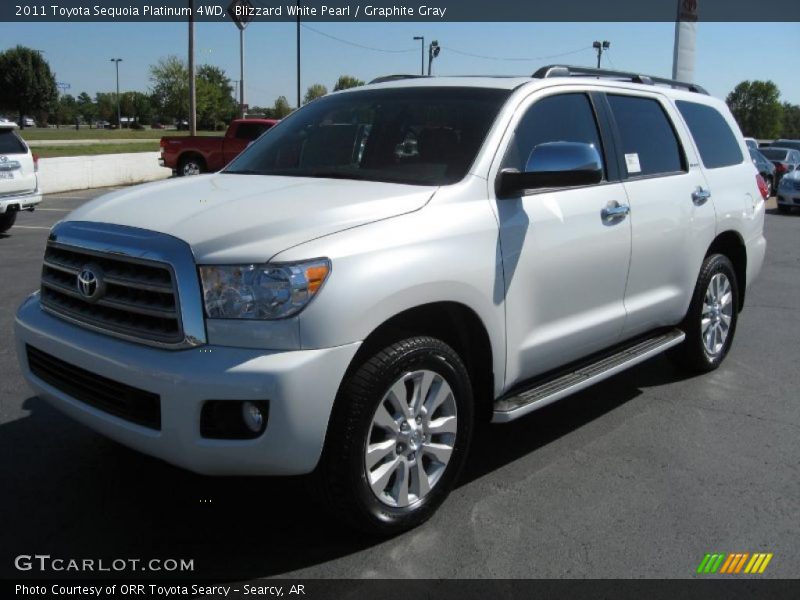 Blizzard White Pearl / Graphite Gray 2011 Toyota Sequoia Platinum 4WD