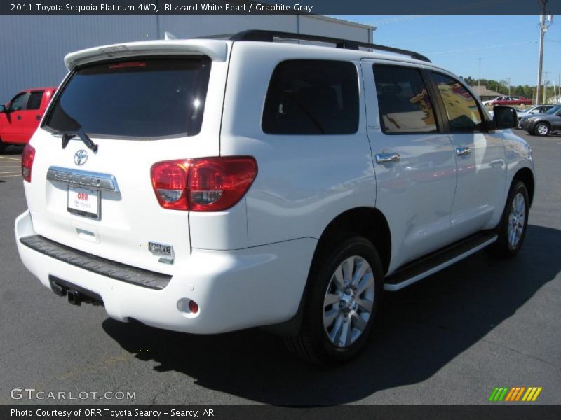 Blizzard White Pearl / Graphite Gray 2011 Toyota Sequoia Platinum 4WD