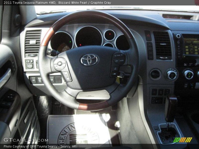 Blizzard White Pearl / Graphite Gray 2011 Toyota Sequoia Platinum 4WD