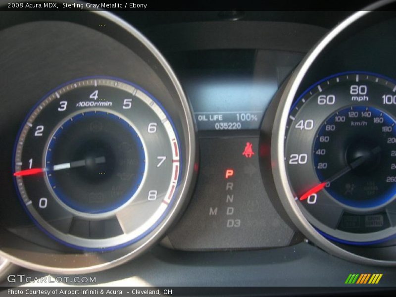 Sterling Gray Metallic / Ebony 2008 Acura MDX