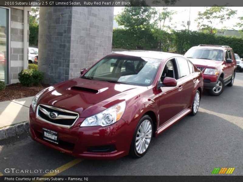 Ruby Red Pearl / Off Black 2010 Subaru Legacy 2.5 GT Limited Sedan