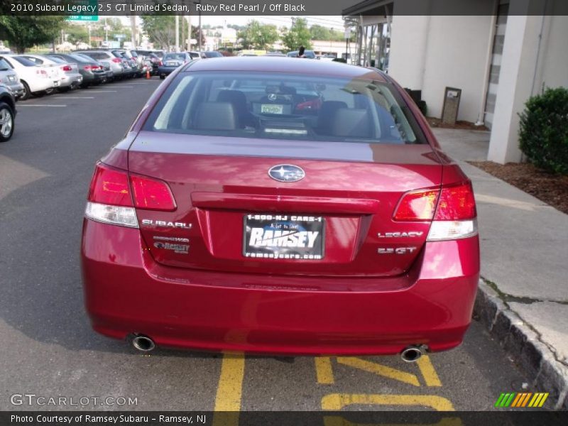 Ruby Red Pearl / Off Black 2010 Subaru Legacy 2.5 GT Limited Sedan