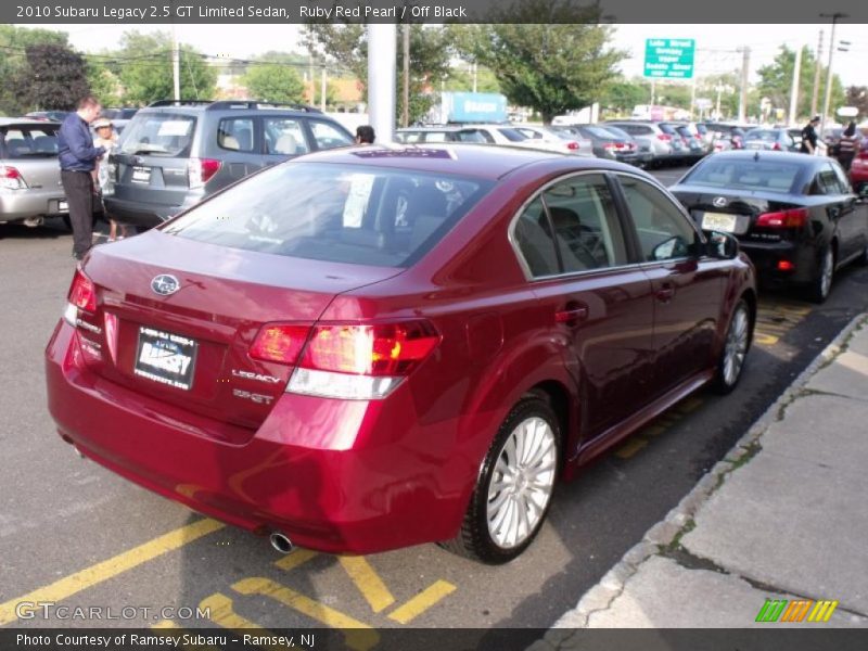 Ruby Red Pearl / Off Black 2010 Subaru Legacy 2.5 GT Limited Sedan