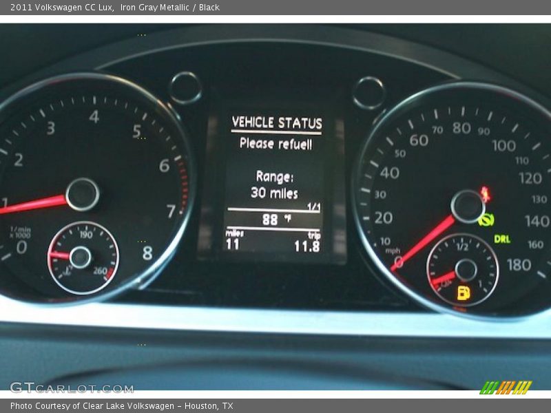 Iron Gray Metallic / Black 2011 Volkswagen CC Lux